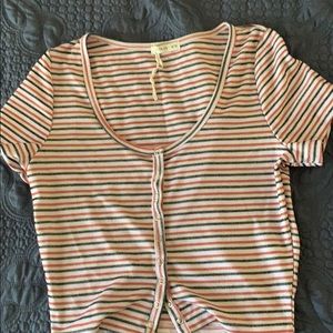 cropped cotton on button down shirt